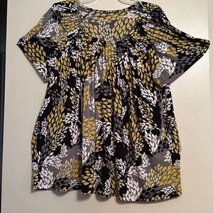 Leaf Patterned Blouse